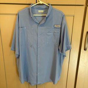Columbia PFG Men's X-Large Shirt Button Up Fishing Short Sleeve - Never Worn